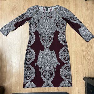 INC International Concepts Spandex Zip Shoulder Dress Size Small